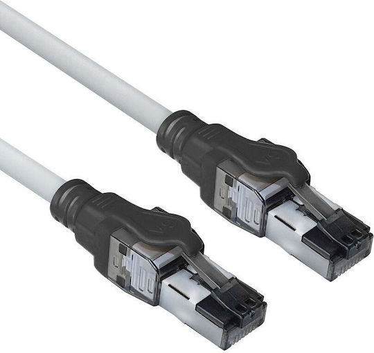 Act S/FTP Cat.6a (Gigabit) Мрежов Кабел Ethernet 1.5м Сив