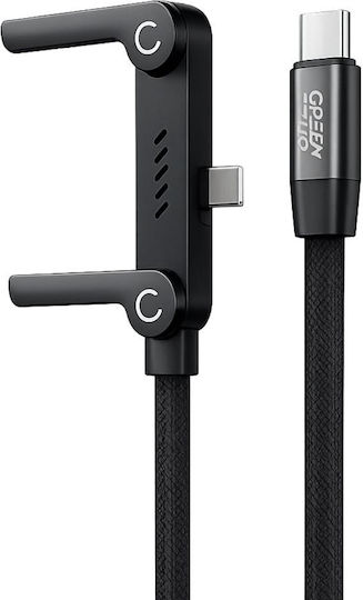 Green Lyca Braided Cable USB-C male - USB-C 240W Πράσινο 1.2m GL70523