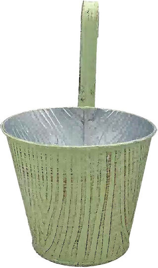 HOMie Hanging Metal Plant Pot Green 16x16x14cm