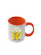 Mug Six-seven Orange Handle Interior