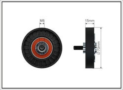 Renault Kangoo I 97 1.4 70x8x16 Micro-v Autotriebwerk Riemen Tensioner