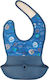 Baby Cloud Planetes Waterproof Silicone Baby Bib Blue