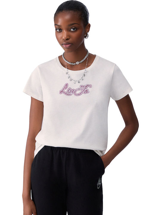 Bluza Damă Bumbac Mâneci Scurte Q9808/bco Lana/liujo