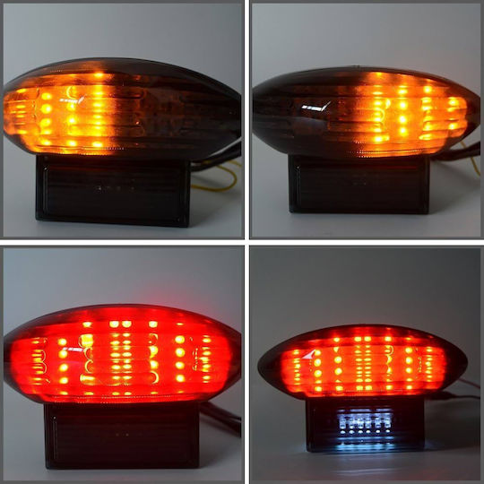 Lumina Din Spate Gsxr 1300 99-06 Hayabusa LED Fum Încorporate Semnale Luminoase