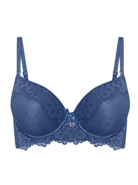 Celestino Women's Bra Lace Strass Element Blue