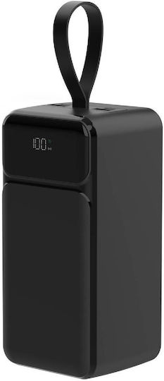 Savio BA-14 Power Bank 50000mAh 20W mit 2 USB-A Ausgangsanschlüsse und 2 USB-C Ausgangsanschlüsse Schwarz