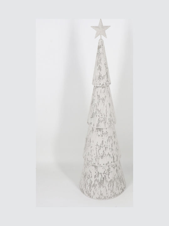 Beleuchtetes Weihnachtsdekorationen mit Bäumen Metallisches Baum 90,5cm Weiß