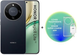 Honor Magic8 Lite 5G Dual SIM (8/512GB) Mitternachtsschwarz & Transparentes Gehäuse und Super Charge 66W