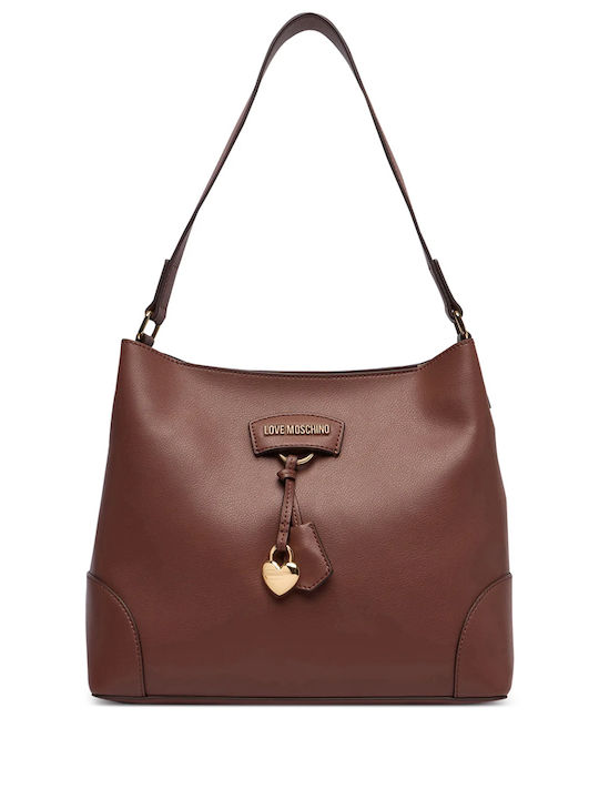 Moschino Women's Brown Leather Shoulder Bag