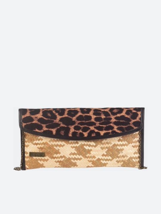 Damen Rattan Umschlag Orange