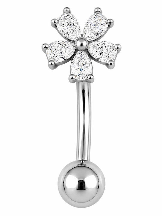 Poco Loco Belly Button Piercing Earring from Steel Silver