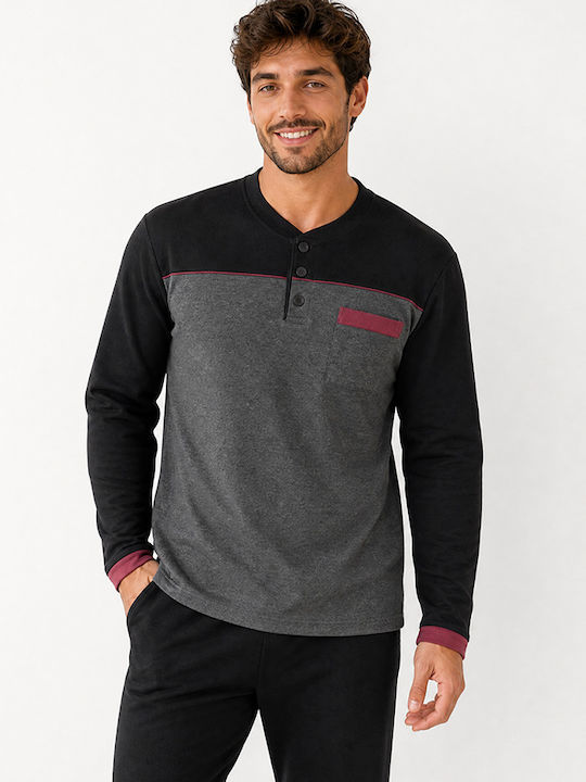 Comfort Winter Men's Pyjamas Anthracite