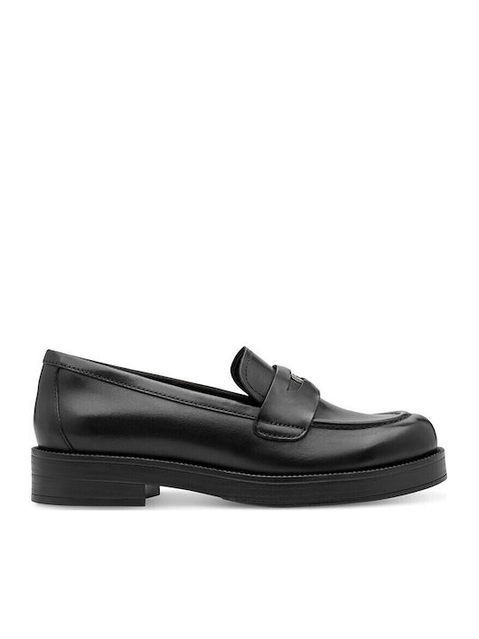Damen Mokassins aus Leder in Schwarz Farbe
