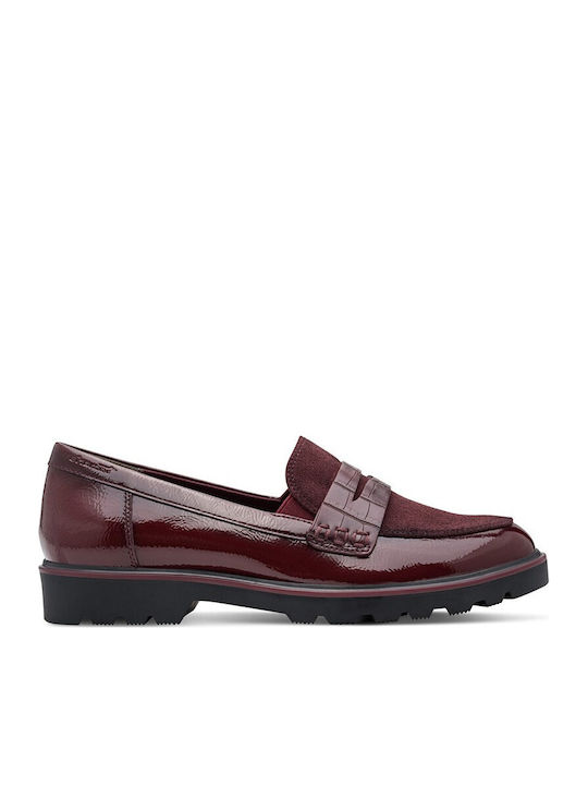 Women's Loafers in Burgundy Colour