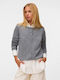 Lange Gestrickte Damen Strickjacke Mittelgrau Melange