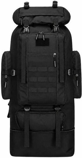 Military Backpack from Polyester Black 100lt