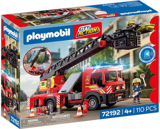Playmobil City Action Fire Truck With Ladder & Basket for 4 Years Old