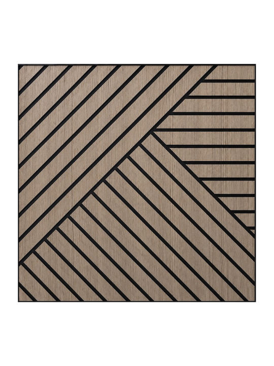 3D Wandpaneele aus MDF Selbstklebend / mit Kleber Schwarz 60x60x1cm