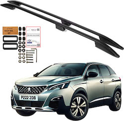 Autodachträger Peugeot 3008 SUV 2009-2016 Schwarz Aluminium Robustes Massives