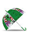 Minecraft Kids Umbrella Curved Handle Green