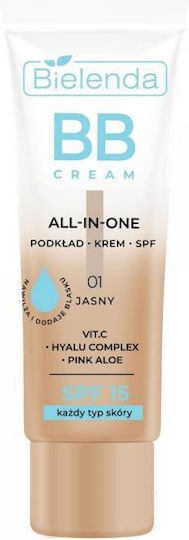 Bielenda All-In-One BB 01 Light Moisturizing Face Cream with SPF15 30gr