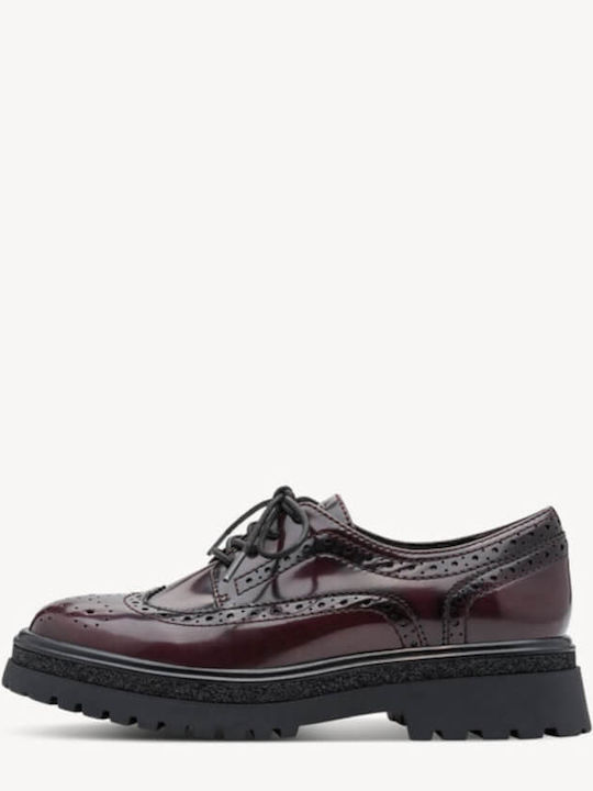 Tamaris Damen Oxfords in Burgundischer Farbe