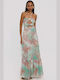 Maxi Damenrock Umschlag Mint Paisley