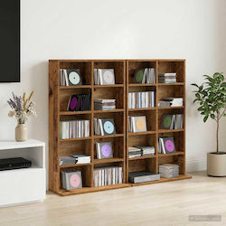 vidaXL CD Cabinet 2 Pcs Old Wood 65x23,5x97,5cm