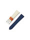Leather Strap Contrast Pin Buckle Xiaomi Watch S5 46mm Xiaomi Watch 5 47mm White+Blue