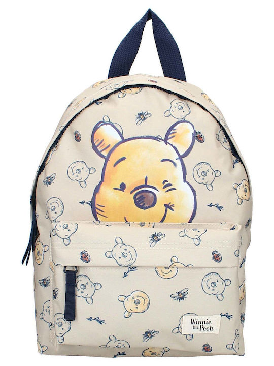 Vintage Lovers School Backpack For Elementary Beige 22 x 9 x 31cm