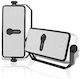 Set 2 Boxe de Instalare Inwa Pentru Exterior Bluetooth Rezistente La Apă Rezistente La Intemperii Boxe Audio Montate Pe Perete Sincronizare Nelimitată Multi-boxe 17x10x6 Cm Telefon Amazon Echo Dot Conectivitate Terasă Grădină Foișor Piscină Negru