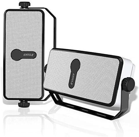 Set 2 Boxe de Instalare Inwa Pentru Exterior Bluetooth Rezistente La Apă Rezistente La Intemperii Boxe Audio Montate Pe Perete Sincronizare Nelimitată Multi-boxe 17x10x6 Cm Telefon Amazon Echo Dot Conectivitate Terasă Grădină Foișor Piscină Negru