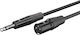 Goobay XLR кабел женски - 6,3 мм мъжки Черен 2m 80050