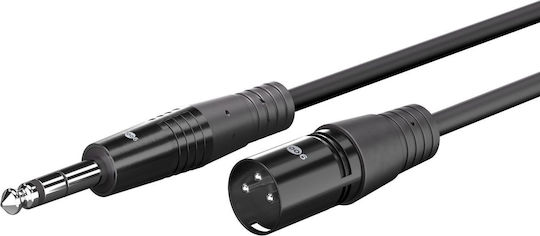 Goobay XLR кабел женски - 6,3 мм мъжки Черен 2m 80050