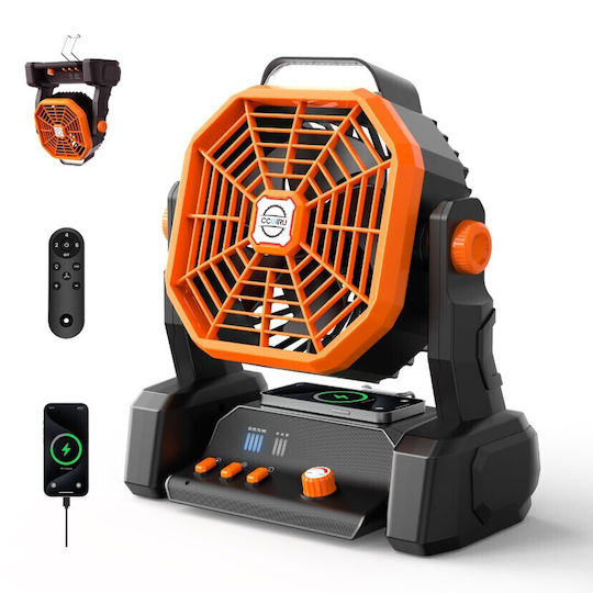 Roza Ventilator Elektrisch / USB und Powerbank Orange