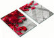 Tulup Set Tocătoare De Bucătărie Din Sticlă Roșie 52x40cm 2 Bucăți