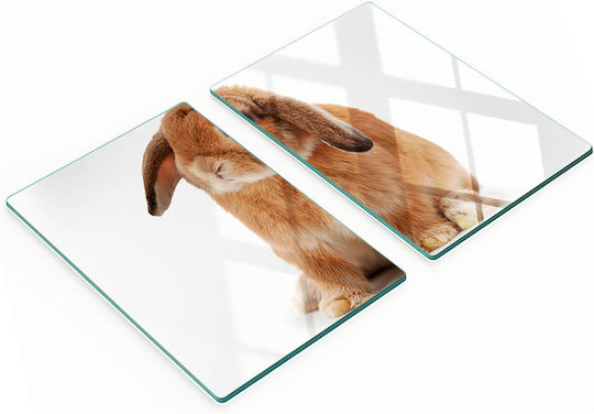 Tulup Set Tocătoare De Bucătărie Din Sticlă Roșie 52x40cm 2 Bucăți