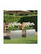 vidaXL Set of 2 Metallic Silver Flower Pots