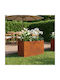 vidaXL Metallischer Blumentopf Rusty 50x40x40cm