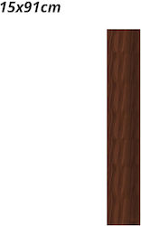 Selbstklebende Kunststoff PVC Laminatboden 15x91cm Dunkelbraun 1Stück Fd818