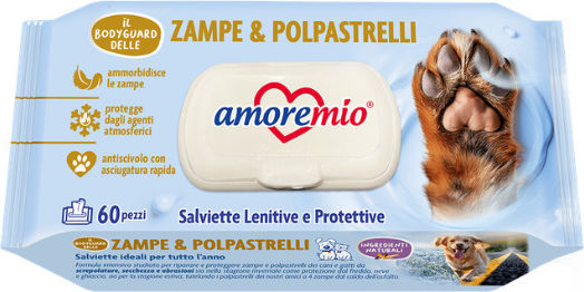 Dog and Cat Wet Wipes Amoremio Paws 60 Pcs