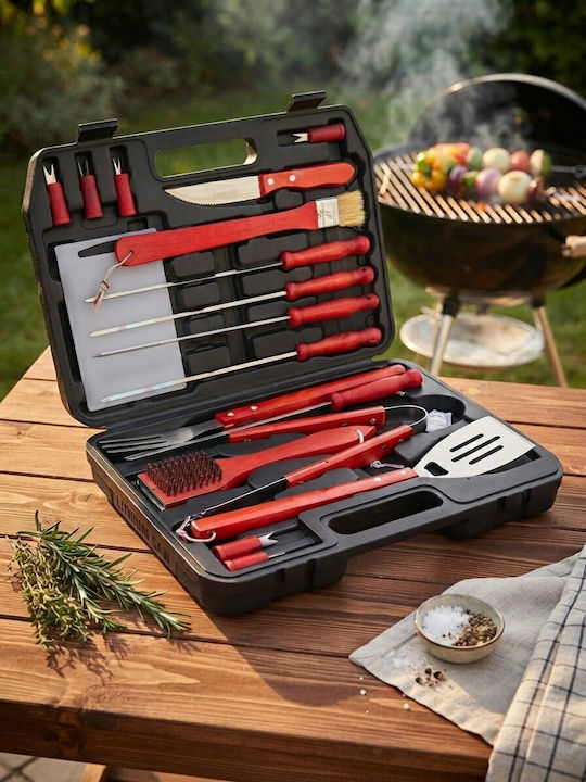Сет Инструменти За Bbq 17 Части Куфар За Пренасяне Bbq-18