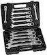 Set German Polygon Wrenches 12 Pieces Flexible Head Ratchet Ring 8-19mm & Case Absolute Tool For Every Fixing