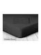 Single Bed Sheet With Rubber Hugger 100x200cm Black