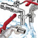 Totalstore Sphärische Wasserhahn 3/4 mit Verbinder Gartenschlauch Wasserhahn Mauser