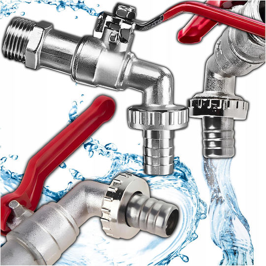 Totalstore Sphärische Wasserhahn 3/4 mit Verbinder Gartenschlauch Wasserhahn Mauser