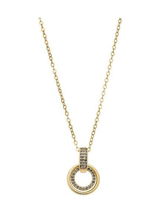 Senza Double Necklace Made of Gold Plated Silver