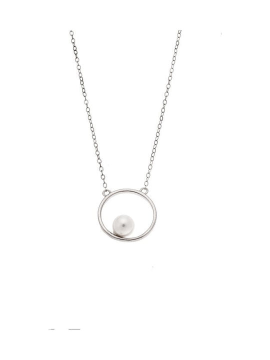 Senza Necklace From Silver With Pearls