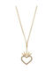 Senza Necklace With Heart Design In Gold Plated Silver