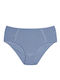 Damen-Slip Hohe Taille Blau Nahtlos